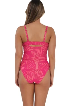 New Sunsets Blushing Palms Sandbar Rib Serena Tankini Top