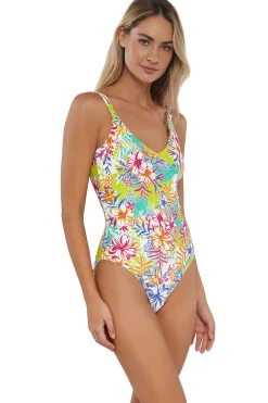 Online Sunsets Botanical Bliss Sandbar Rib Veronica One Piece
