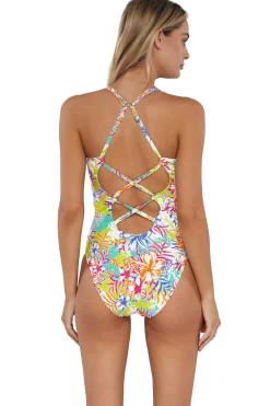 Online Sunsets Botanical Bliss Sandbar Rib Veronica One Piece