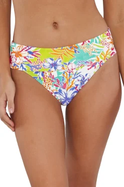 Clearance Sunsets Botanical Bliss Sandbar Rib Hannah High Waist Bottom