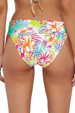 Clearance Sunsets Botanical Bliss Sandbar Rib Hannah High Waist Bottom