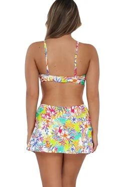 Clearance Sunsets Botanical Bliss Sandbar Rib Sporty Swim Skirt