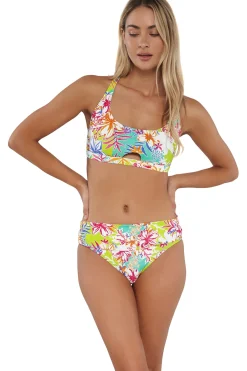 Sale Sunsets Botanical Bliss Sandbar Rib Brandi Bralette Top