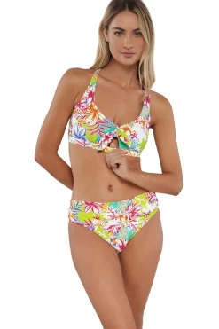 Sale Sunsets Botanical Bliss Sandbar Rib Brandi Bralette Top