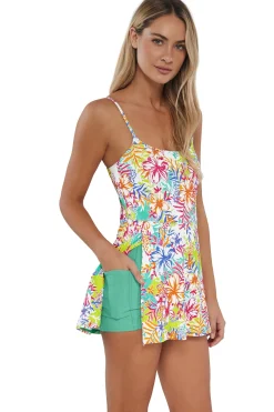 Discount Sunsets Botanical Bliss Sandbar Rib Naomi Swim Dress One Piece