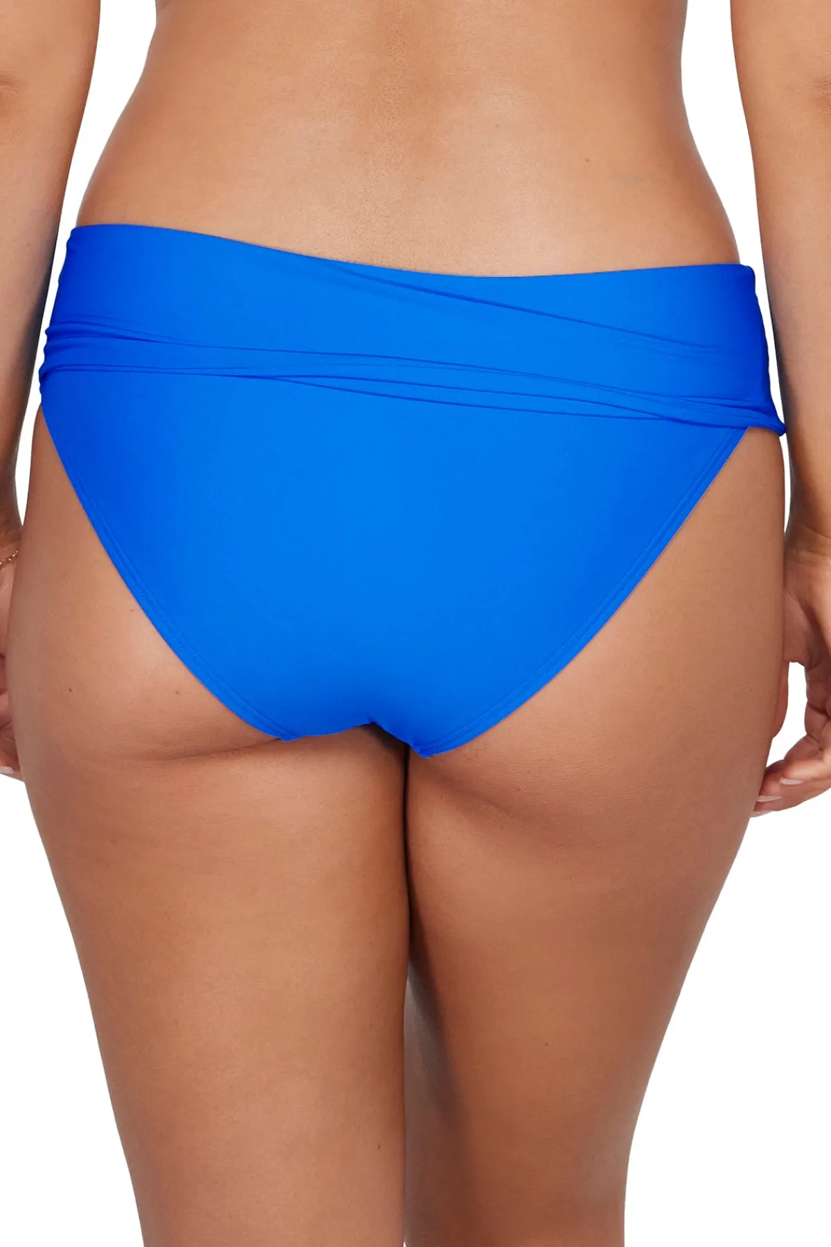 Online Sunsets Electric Blue Capri High Waist Bottom