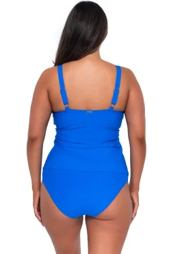 Sale Sunsets Electric Blue Forever Tankini Top
