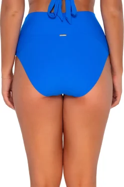 Best Sunsets Electric Blue Hannah High Waist Bottom