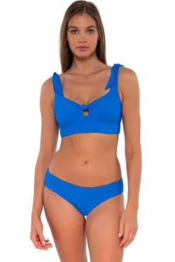 Online Sunsets Electric Blue Lily Top