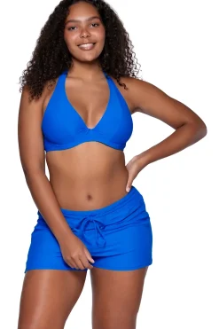 Discount Sunsets Electric Blue Muse Halter Top