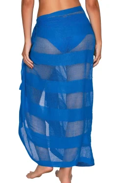 Online Sunsets Electric Blue Paradise Pareo