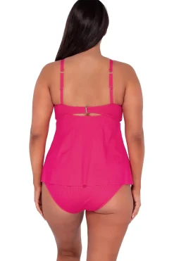 Clearance Sunsets Escape Begonia Sandbar Rib Tori Tankini Top