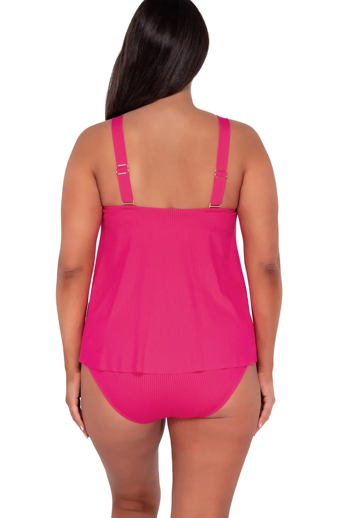 Fashion Sunsets Escape Begonia Sandbar Rib Sadie Tankini Top