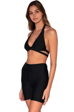 Hot Sunsets Escape Black Bayside Bike Short