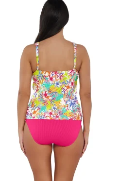 New Sunsets Escape Botanical Bliss Sandbar Rib Emerson Tankini Top