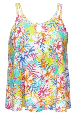 Hot Sunsets Escape Botanical Bliss Sandbar Rib Sadie Tankini Top
