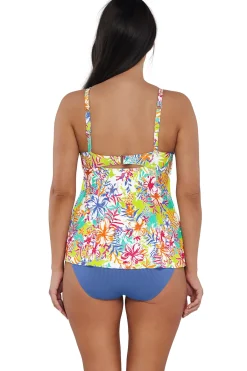 Clearance Sunsets Escape Botanical Bliss Sandbar Rib Tori Tankini Top