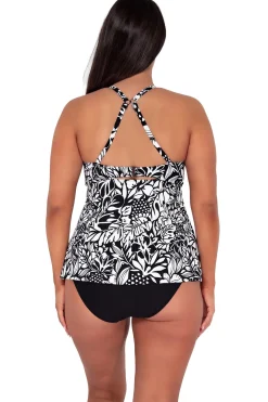 Discount Sunsets Escape Caribbean Seagrass Texture Tori Tankini Top