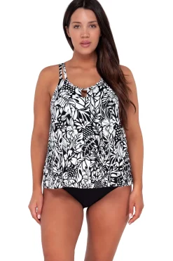Online Sunsets Escape Caribbean Seagrass Texture Sadie Tankini Top