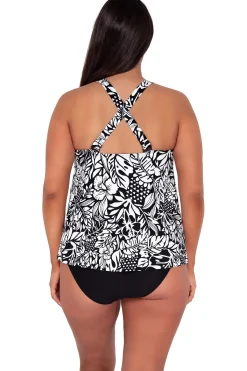 Online Sunsets Escape Caribbean Seagrass Texture Sadie Tankini Top