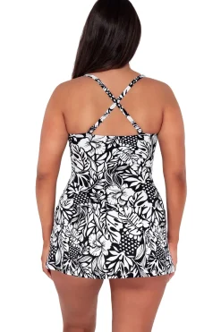 Discount Sunsets Escape Caribbean Seagrass Texture Sienna Swim Dress