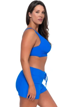 Online Sunsets Escape Electric Blue Laguna Swim Short
