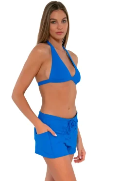 Online Sunsets Escape Electric Blue Laguna Swim Short