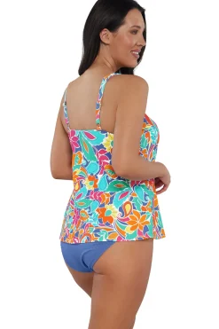 Sale Sunsets Escape Festive Floral Sandbar Rib Jenna Tankini Top