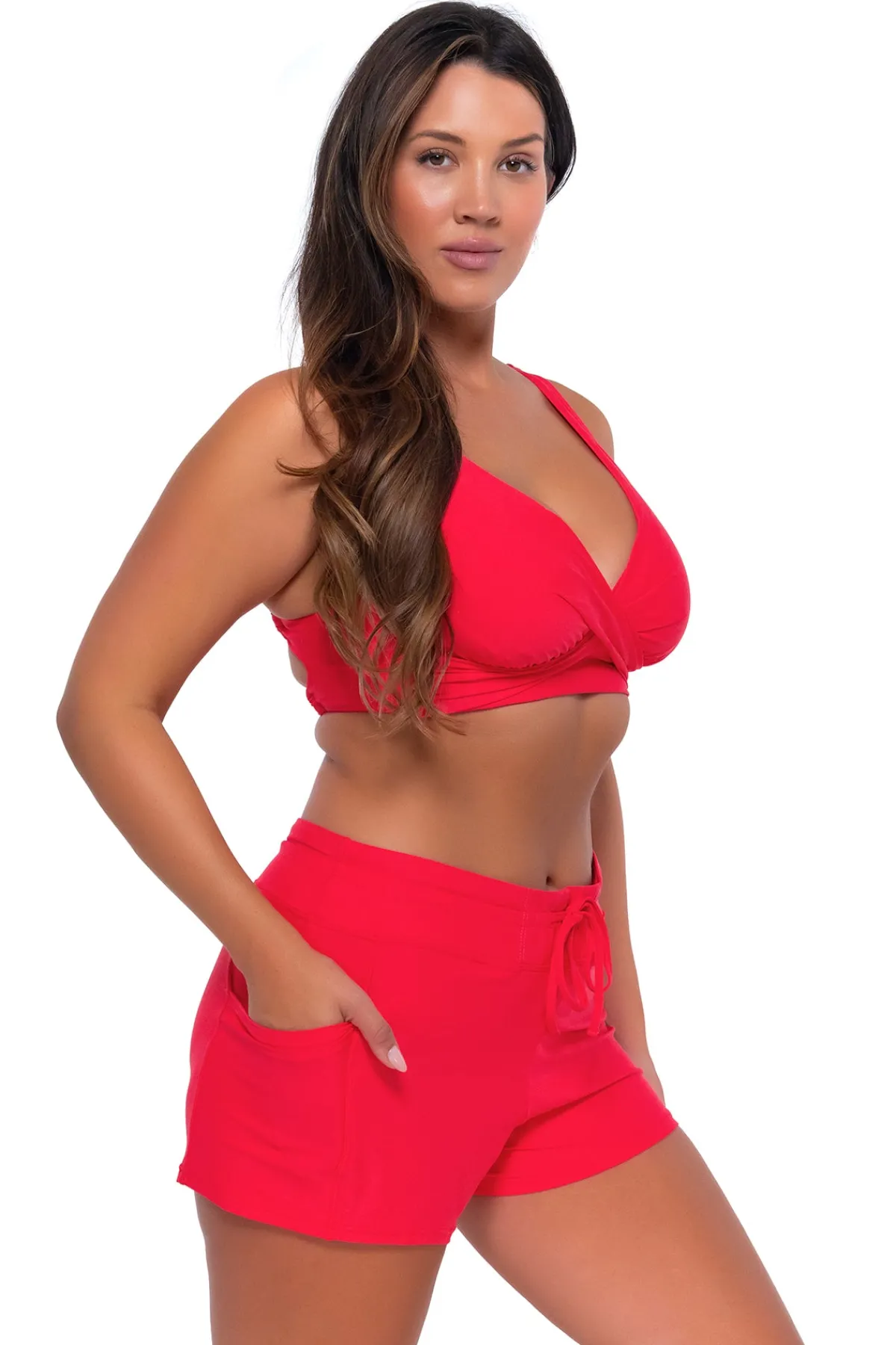 New Sunsets Escape Geranium Laguna Swim Short