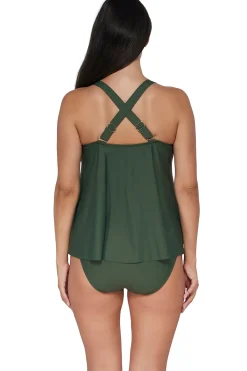 Discount Sunsets Escape Island Green Sadie Tankini Top