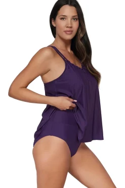 Sale Sunsets Escape Paradise Plum Sadie Tankini Top