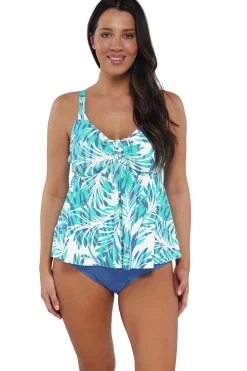 Sale Sunsets Escape Sea Breeze Sandbar Rib Marin Tankini Top