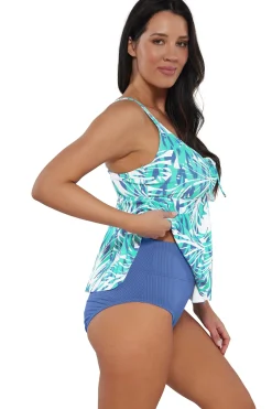 Sale Sunsets Escape Sea Breeze Sandbar Rib Marin Tankini Top