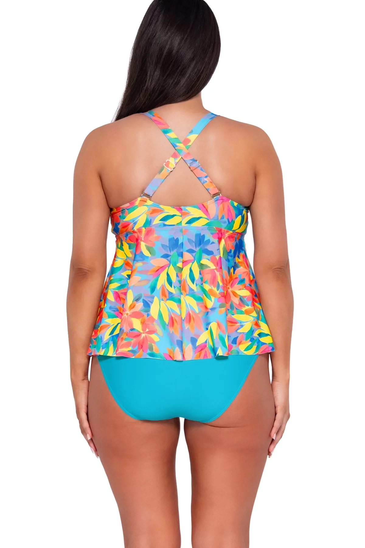 New Sunsets Escape Shoreline Petals Marin Tankini Top