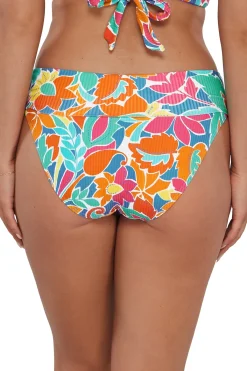 Sale Sunsets Festive Floral Sandbar Rib Hannah High Waist Bottom