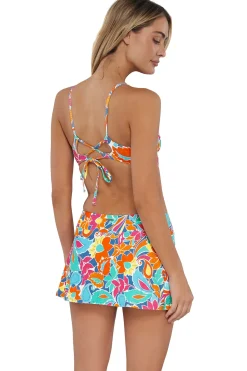 Clearance Sunsets Festive Floral Sandbar Rib Sporty Swim Skirt