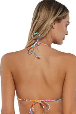 Hot Sunsets Festive Floral Sandbar Rib Laney Triangle Top