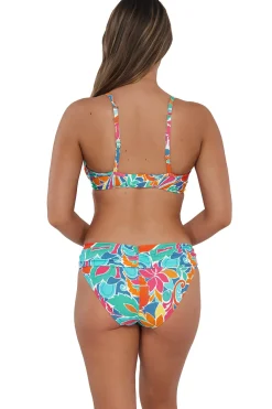 New Sunsets Festive Floral Sandbar Rib Crossroads Underwire Top