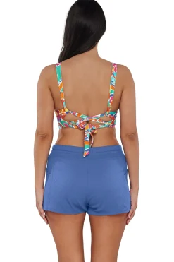 Hot Sunsets Festive Floral Sandbar Rib Elsie Top