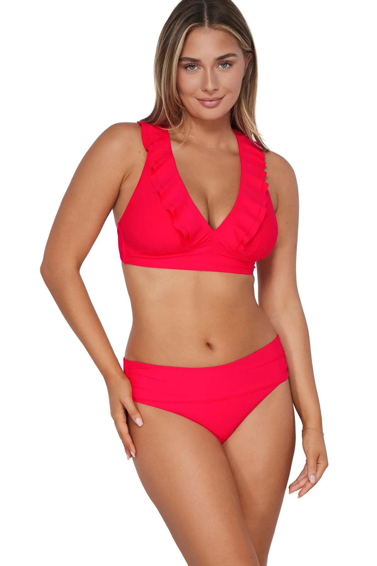 Sale Sunsets Geranium Capri High Waist Bottom