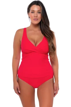 Best Sunsets Geranium Elsie Tankini Top
