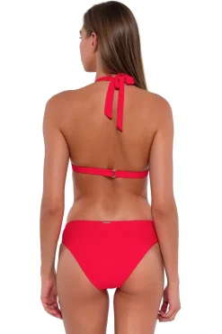 Clearance Sunsets Geranium Faith Halter Top