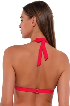 Clearance Sunsets Geranium Faith Halter Top