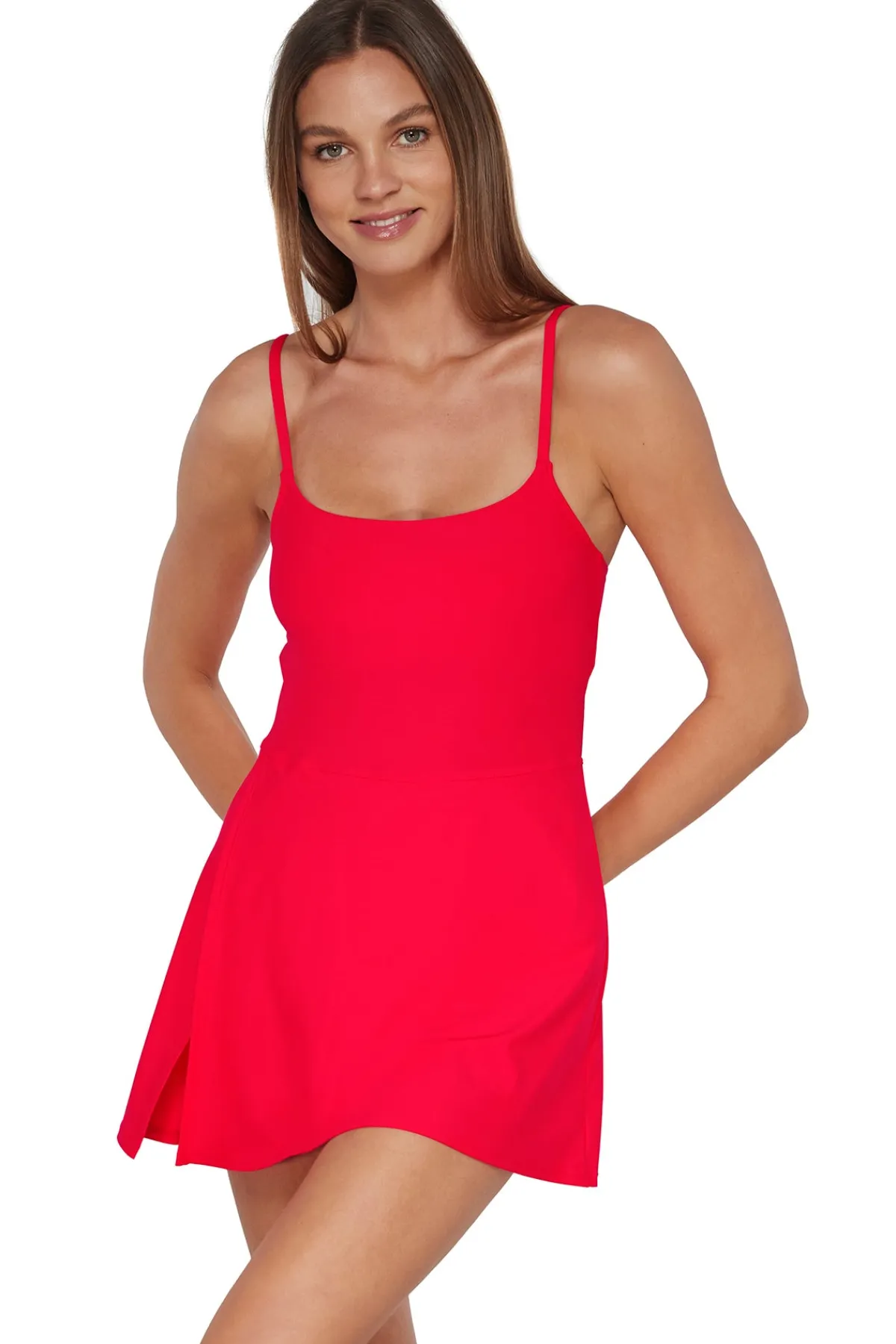 New Sunsets Geranium Naomi Swim Dress One Piece