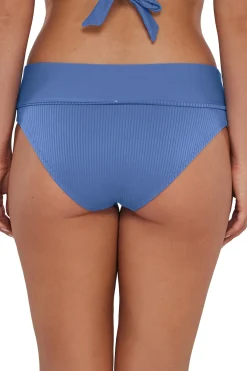 New Sunsets Harbor Blue Sandbar Rib Capri High Waist Bottom