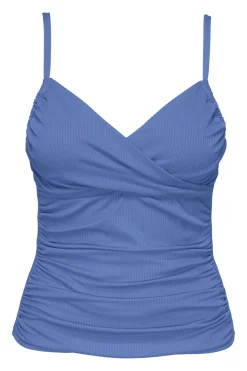 New Sunsets Harbor Blue Sandbar Rib Simone Tankini Top