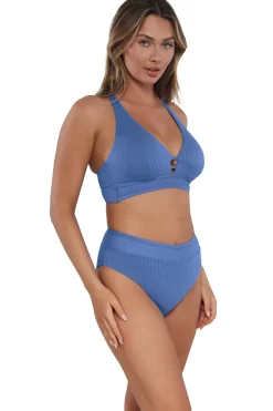 Hot Sunsets Harbor Blue Sandbar Rib Danica Top