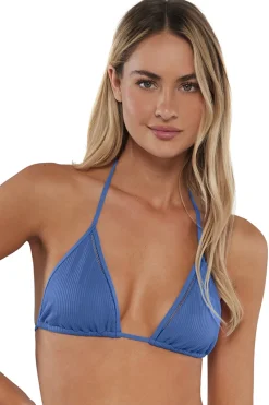 New Sunsets Harbor Blue Sandbar Rib Laney Triangle Top