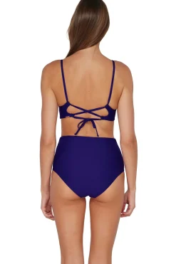 Fashion Sunsets Indigo Capri High Waist Bottom