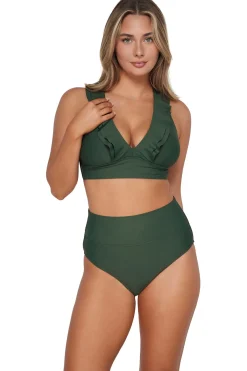 Sale Sunsets Island Green Hannah High Waist Bottom